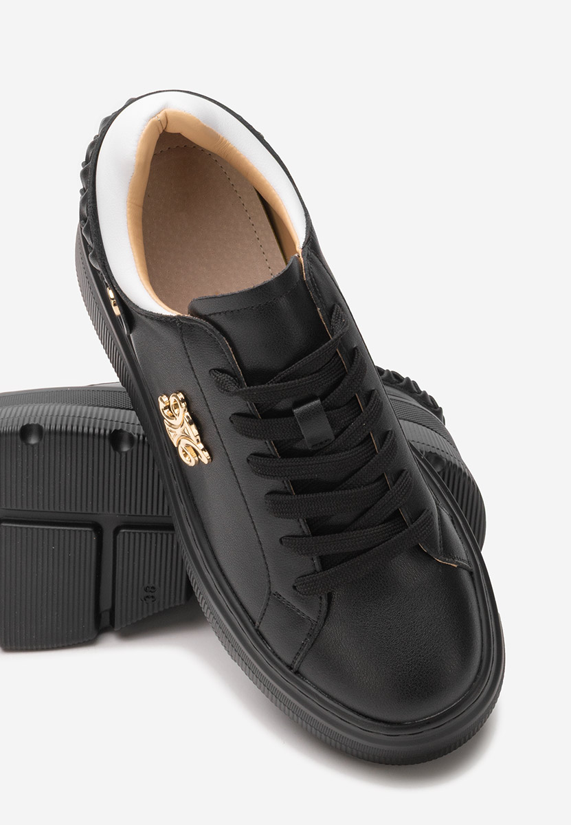 Czarne sneakersy na platformie Blanch