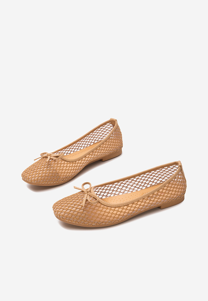 Khaki baleriny damskie Rosa