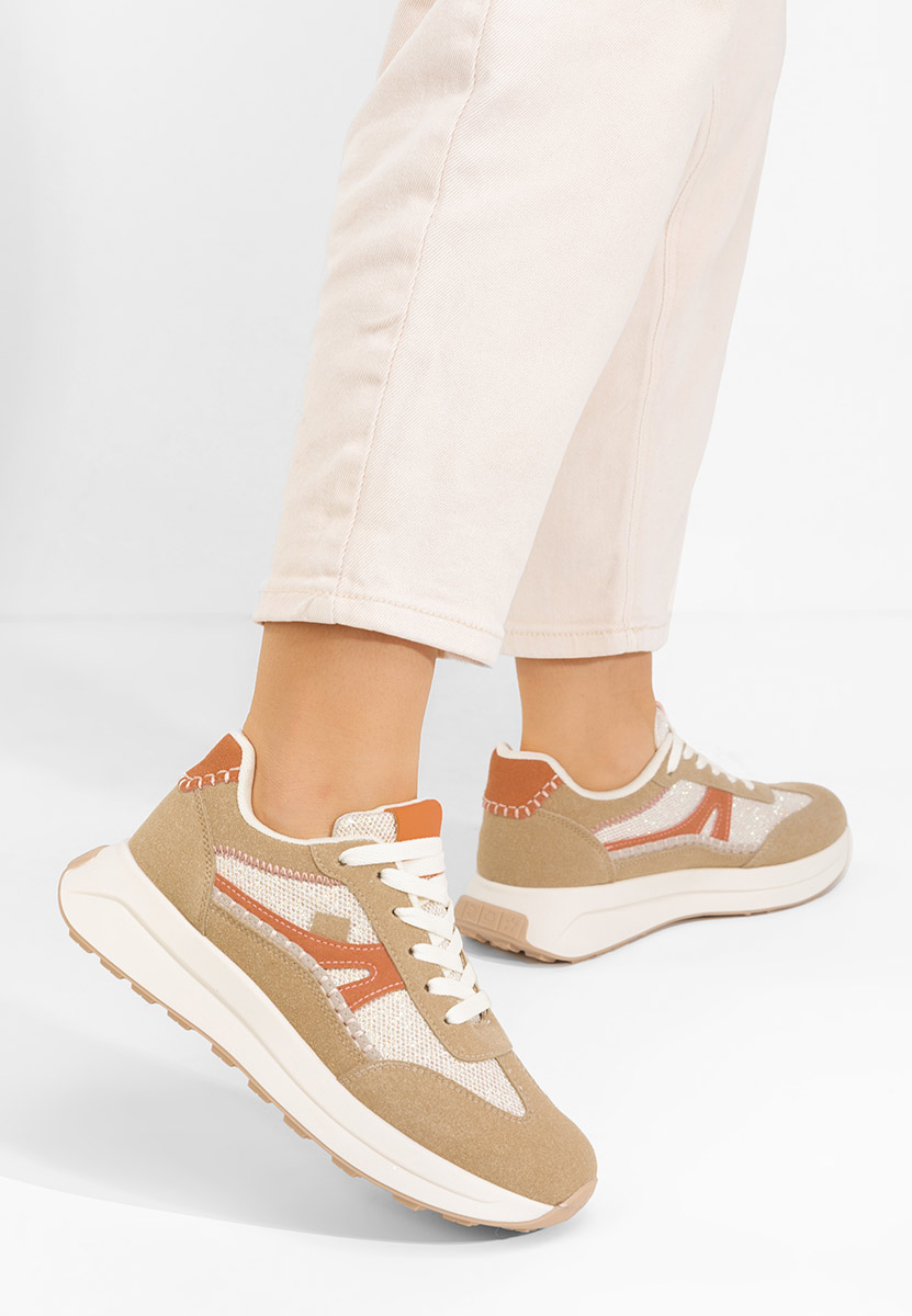 Beżowe sneakersy damskie Esira