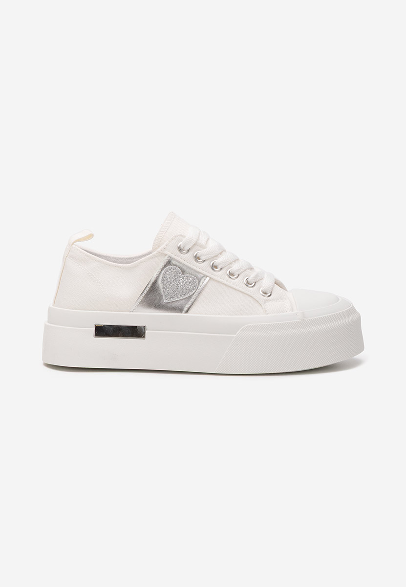 Białe sneakersy na platformie Anasty