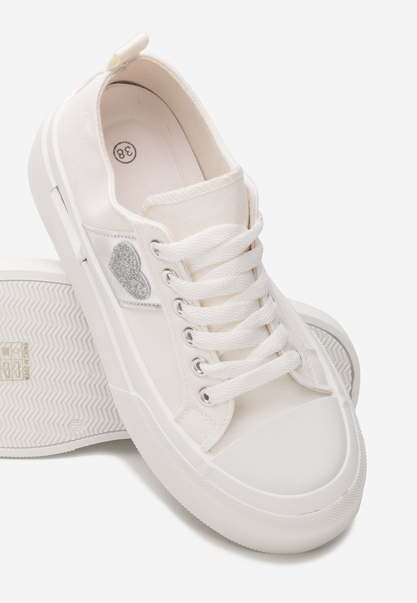 Białe sneakersy na platformie Anasty