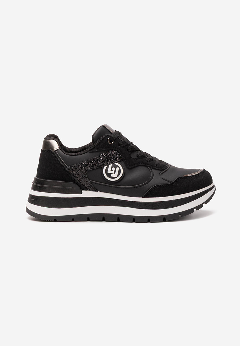 Czarne sneakersy na platformie Nohemi