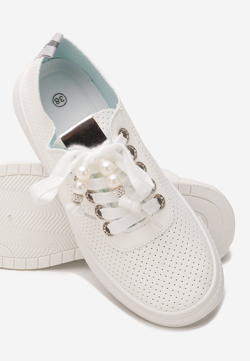 Srebrne sneakersy damskie Candysa