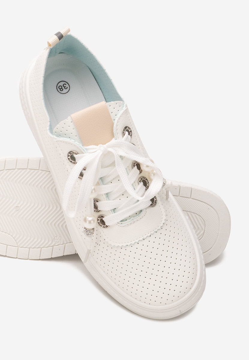 Beżowe sneakersy damskie Candysa V6