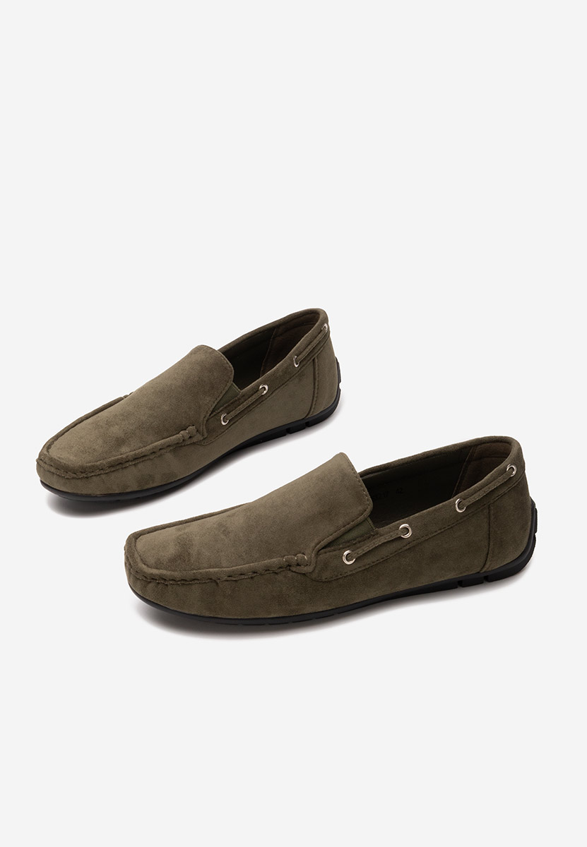 Zielone mokasyny męskie Hyon