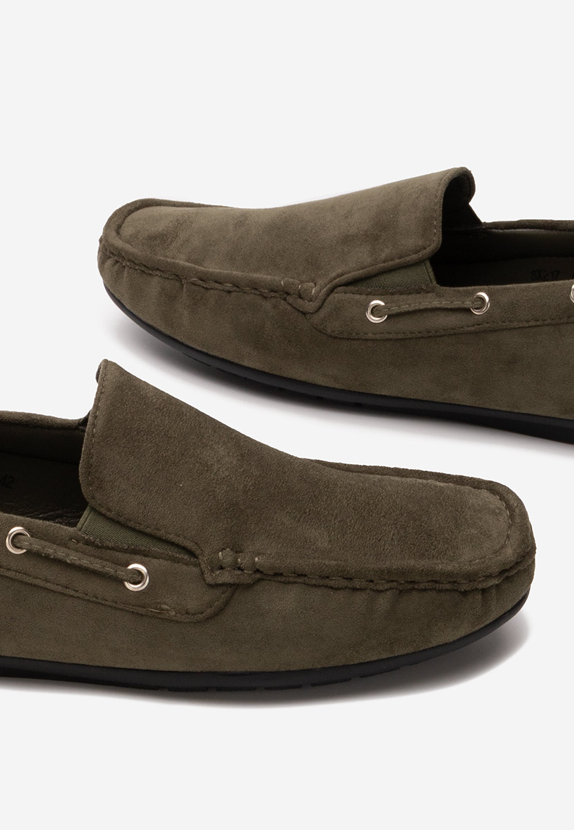 Zielone mokasyny męskie Hyon