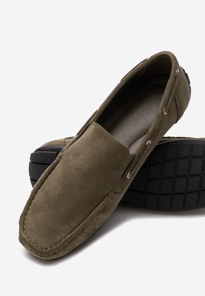 Zielone mokasyny męskie Hyon