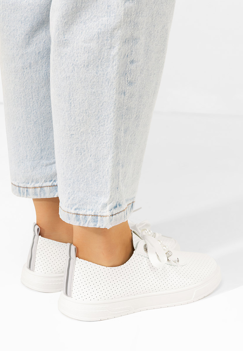 Srebrne sneakersy damskie Candysa