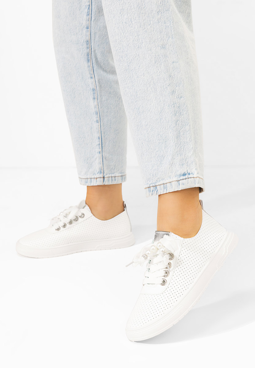 Srebrne sneakersy damskie Candysa