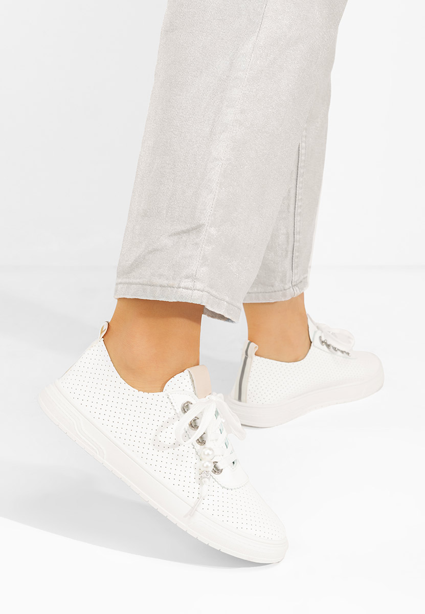 Beżowe sneakersy damskie Candysa V6