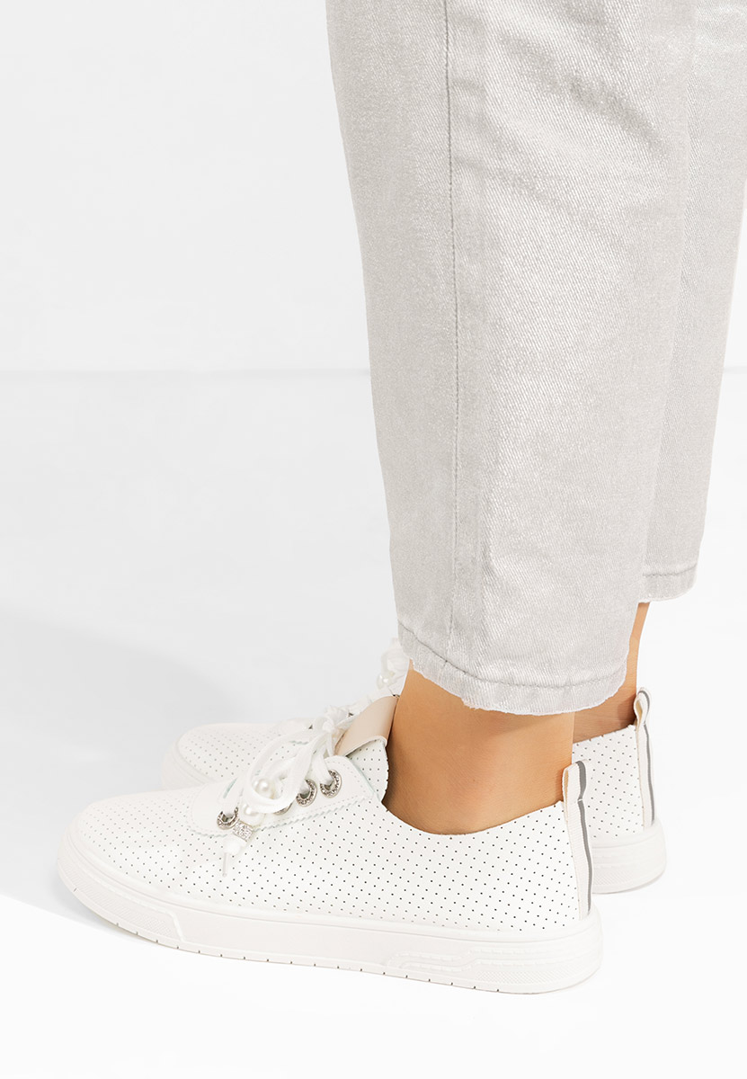 Beżowe sneakersy damskie Candysa V6