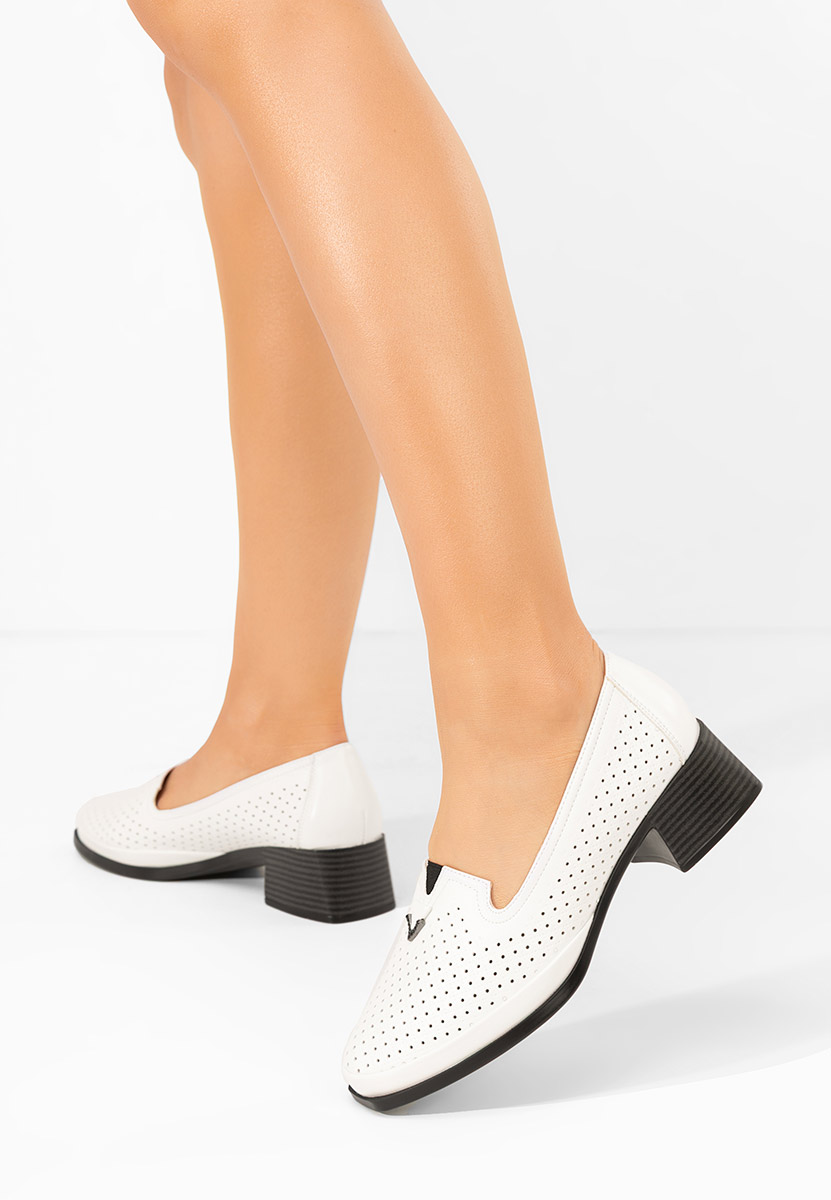 Białe półbuty damskie Tressa