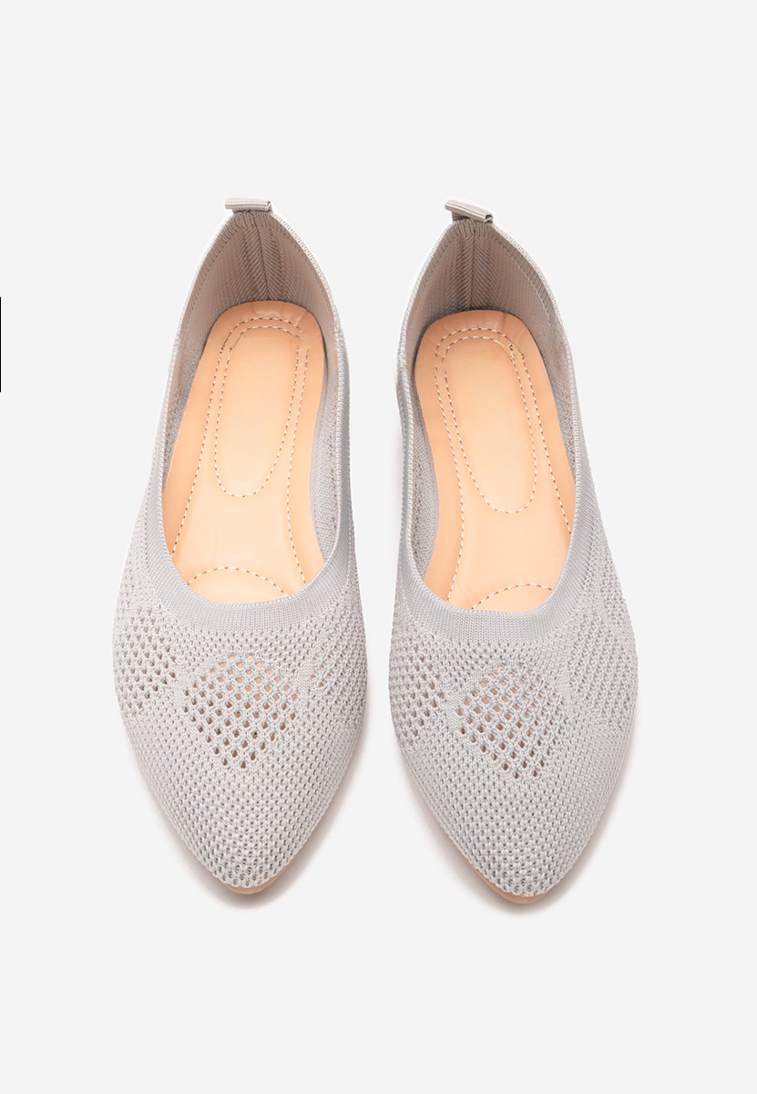 Szare baleriny damskie Letysia