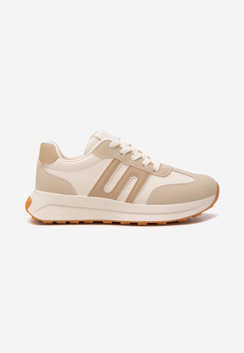 Beżowe sneakersy damskie Roksana V3