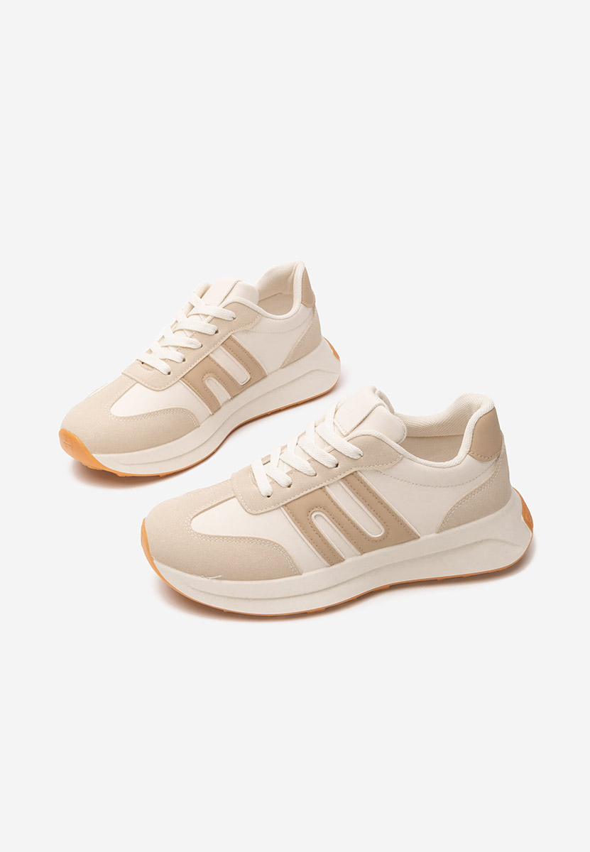 Beżowe sneakersy damskie Roksana V3