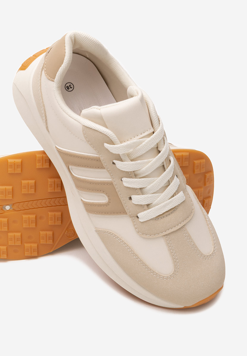 Beżowe sneakersy damskie Roksana V3