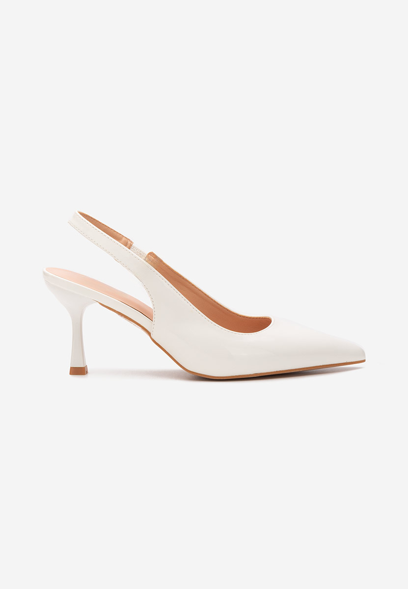 Białe czółenka bez pięt Laurina