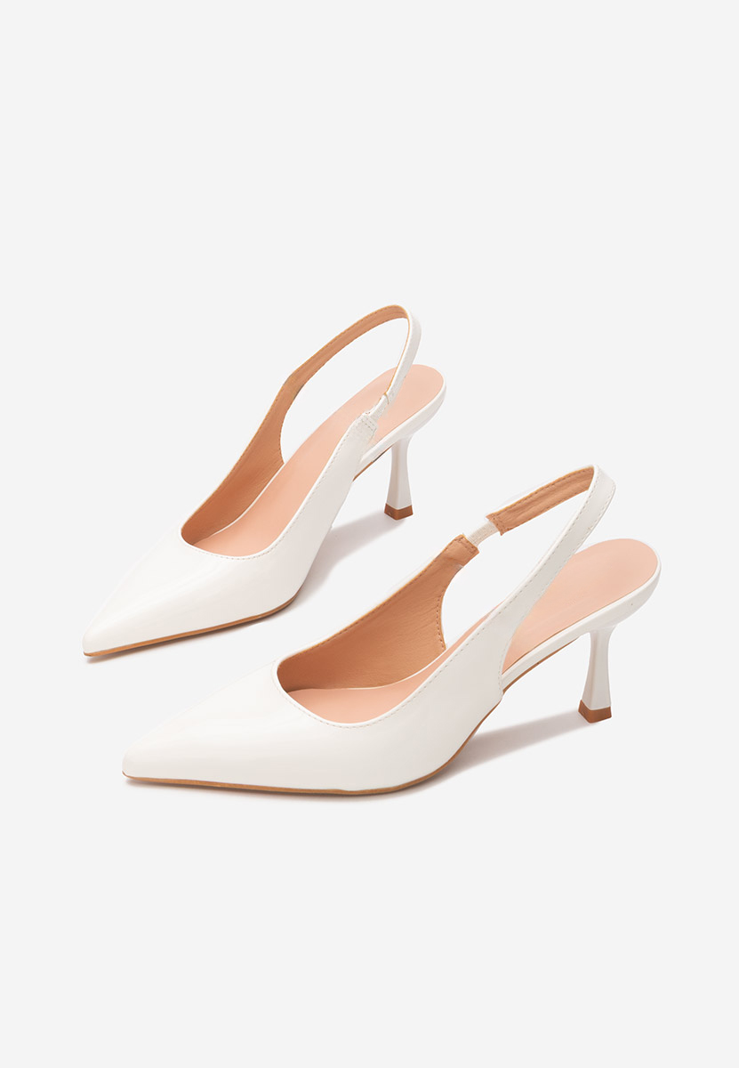 Białe czółenka bez pięt Laurina