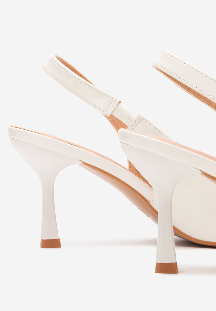 Białe czółenka bez pięt Laurina