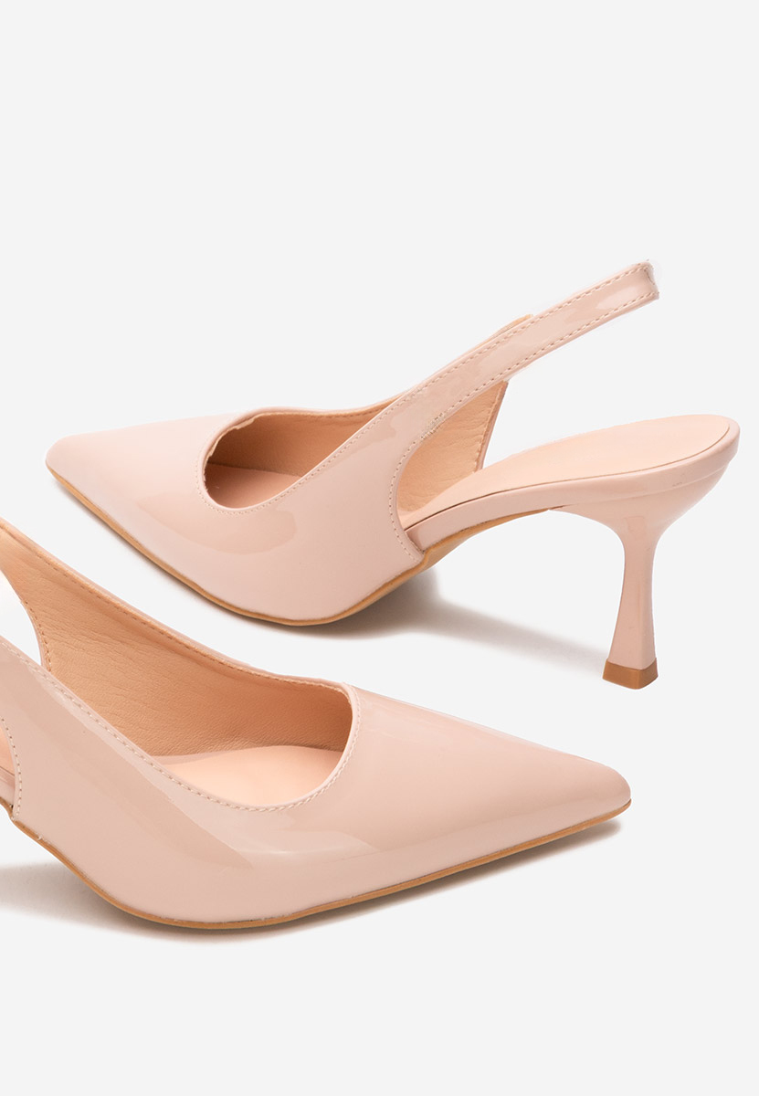 Beżowe czółenka bez pięt Laurina