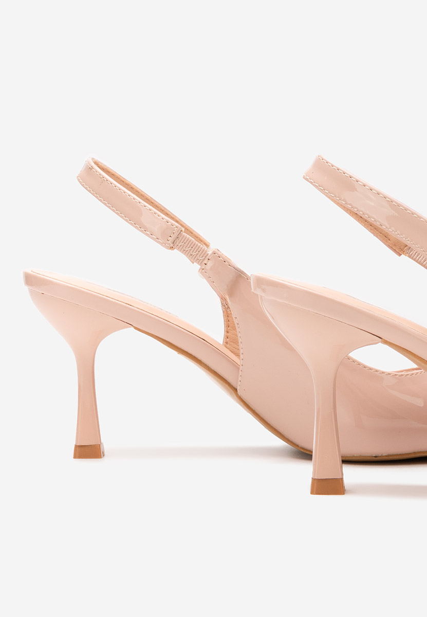 Beżowe czółenka bez pięt Laurina