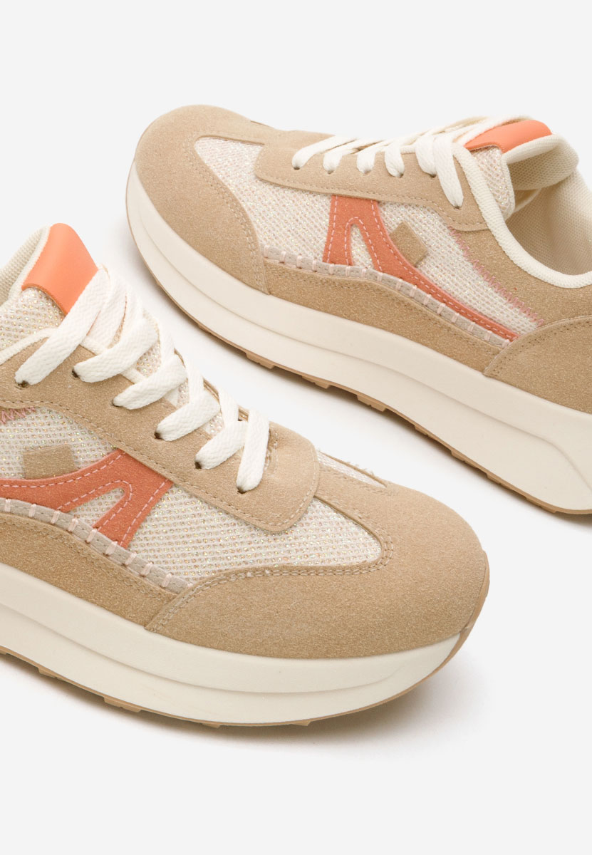 Beżowe sneakersy damskie Esira