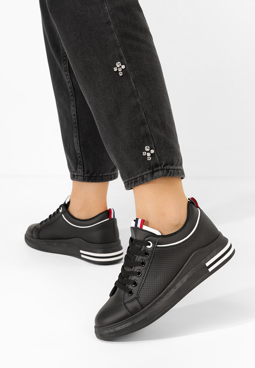 Czarne sneakersy damskie Coretta
