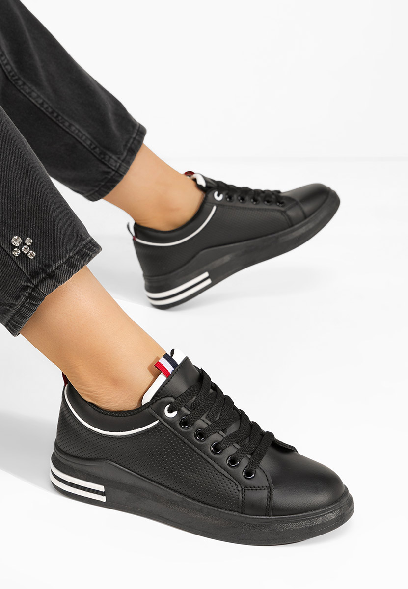 Czarne sneakersy damskie Coretta