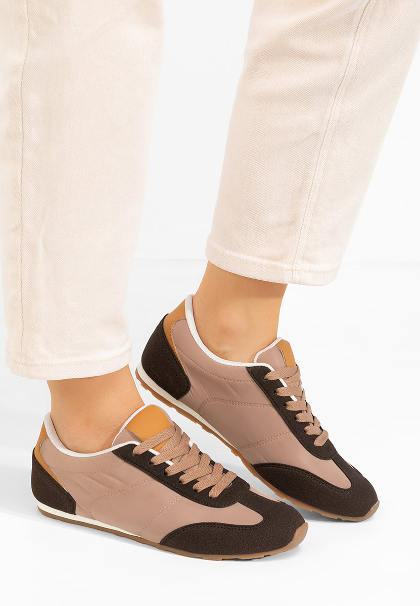 Brązowe sneakersy damskie Dorila