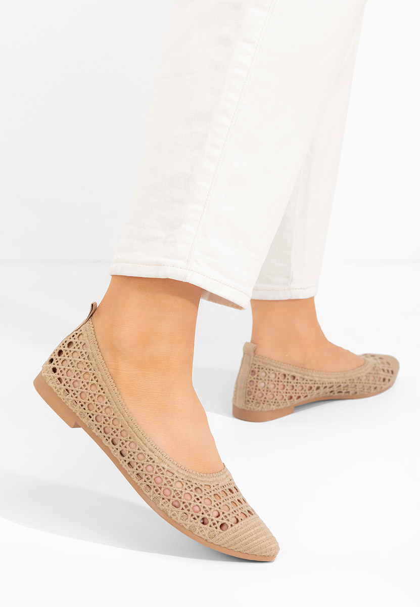 Khaki baleriny damskie Marybel