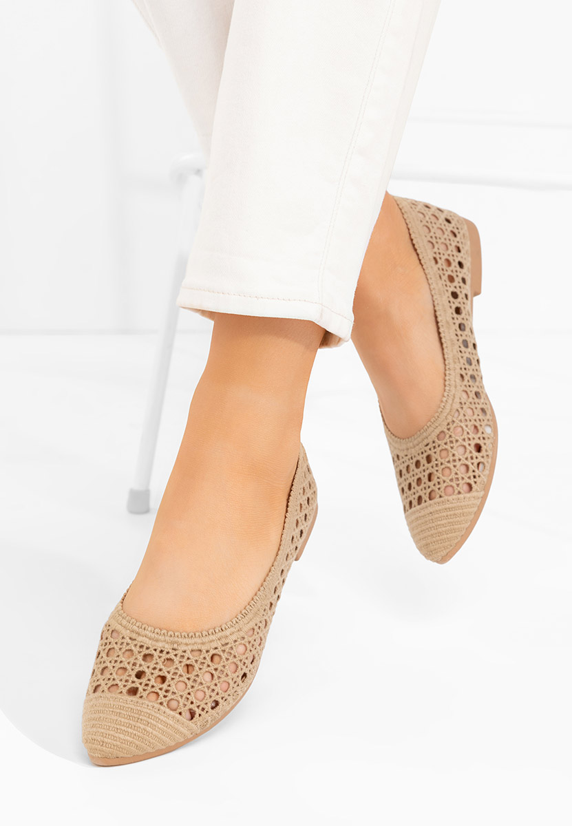 Khaki baleriny damskie Marybel