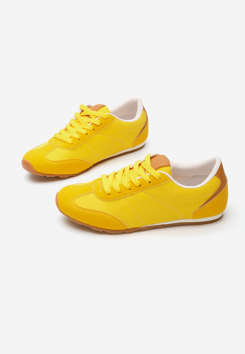 Żółte sneakersy damskie Dorila