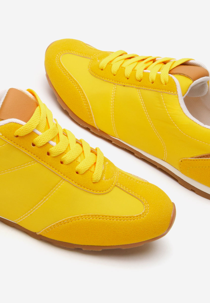Żółte sneakersy damskie Dorila