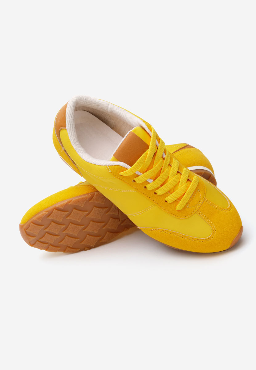 Żółte sneakersy damskie Dorila