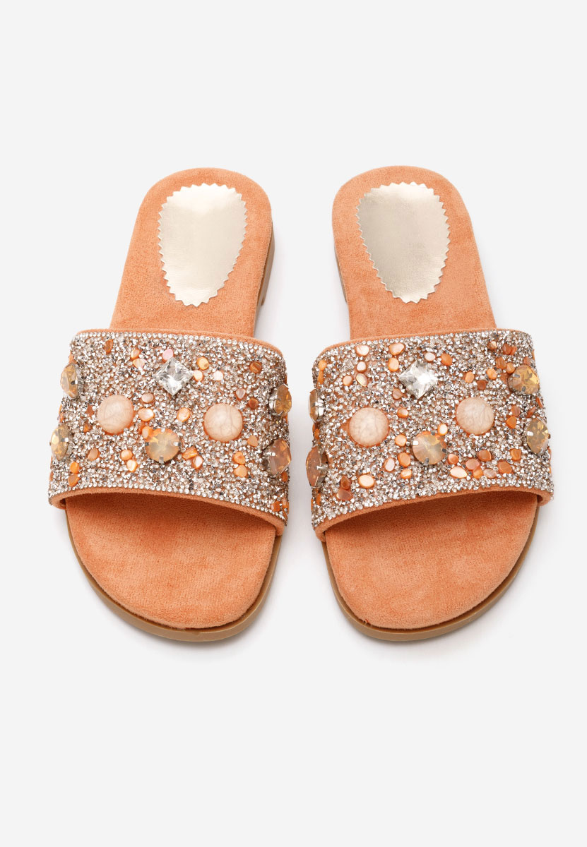 Pomarańczowe klapki damskie Moana V2