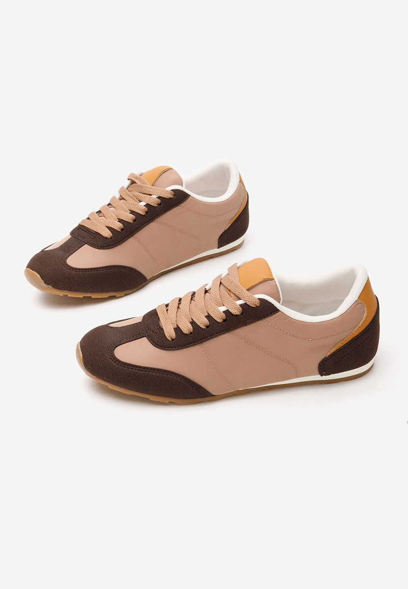 Brązowe sneakersy damskie Dorila