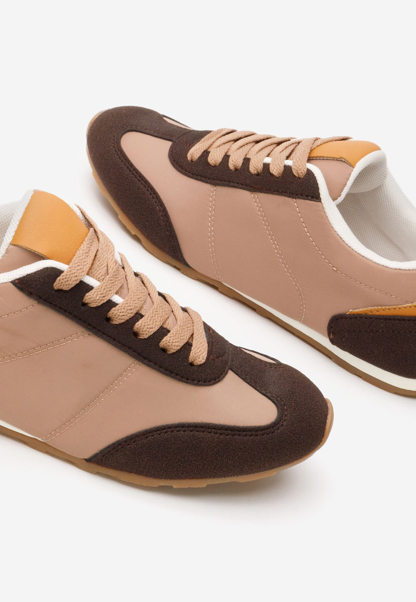 Brązowe sneakersy damskie Dorila