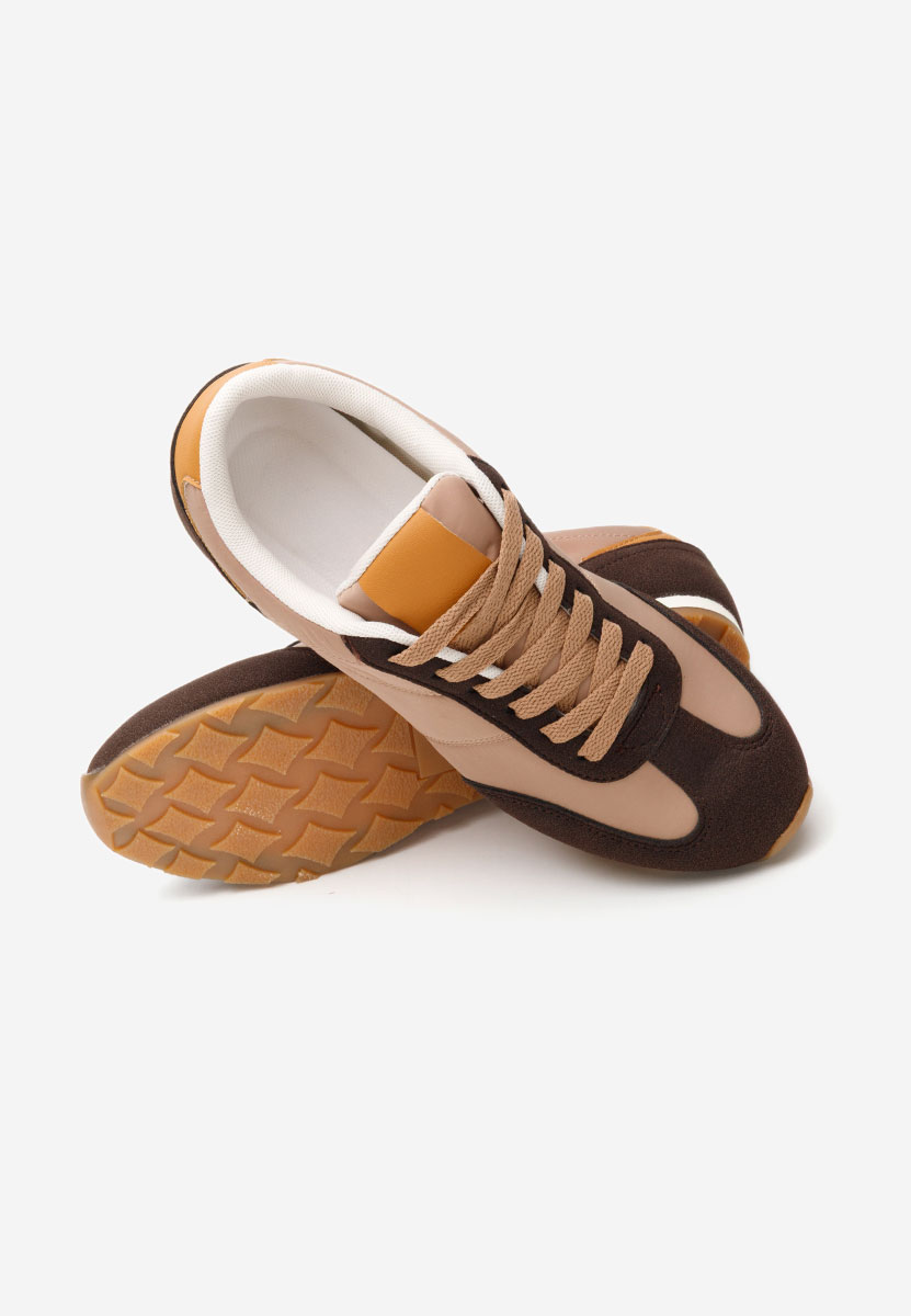 Brązowe sneakersy damskie Dorila
