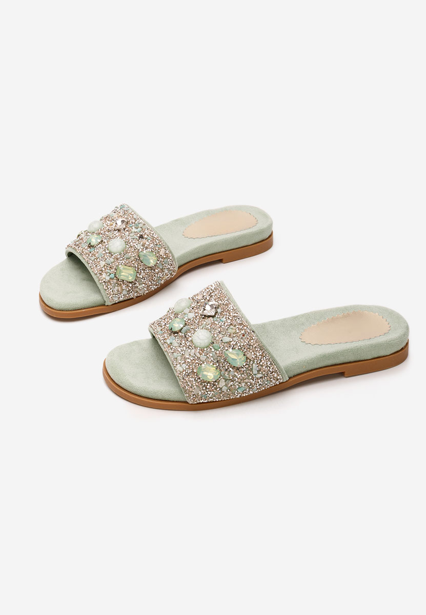 Zielone klapki damskie Moana V2