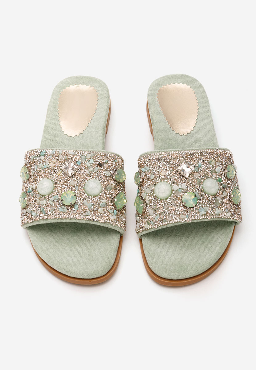 Zielone klapki damskie Moana V2