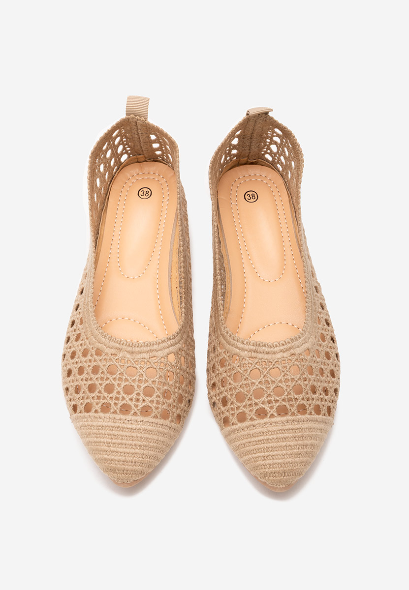 Khaki baleriny damskie Marybel