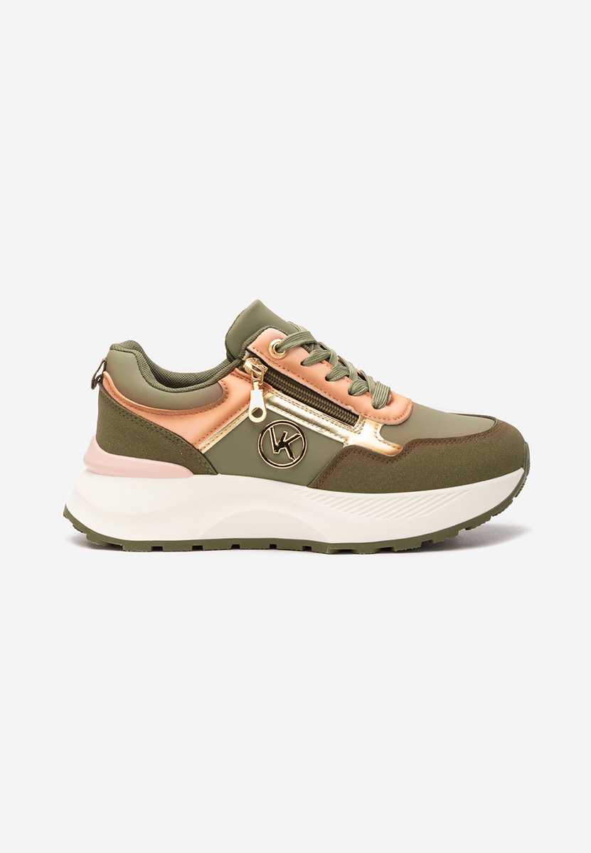Zielone sneakersy na platformie Viktoria