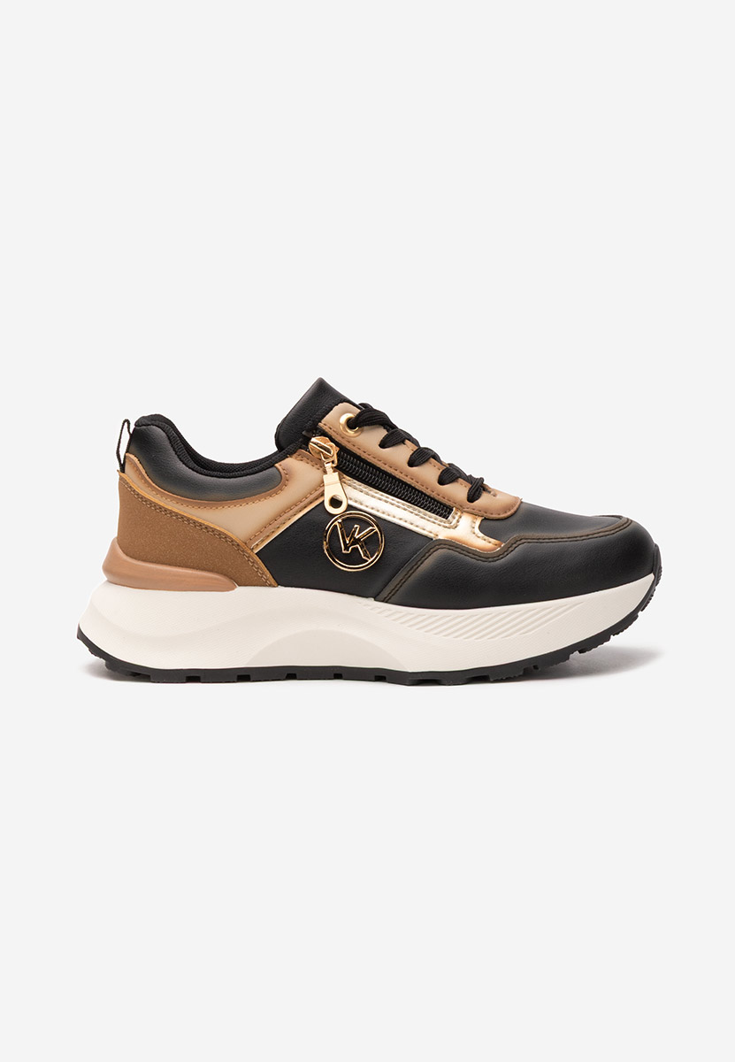 Czarne sneakersy na platformie Viktoria