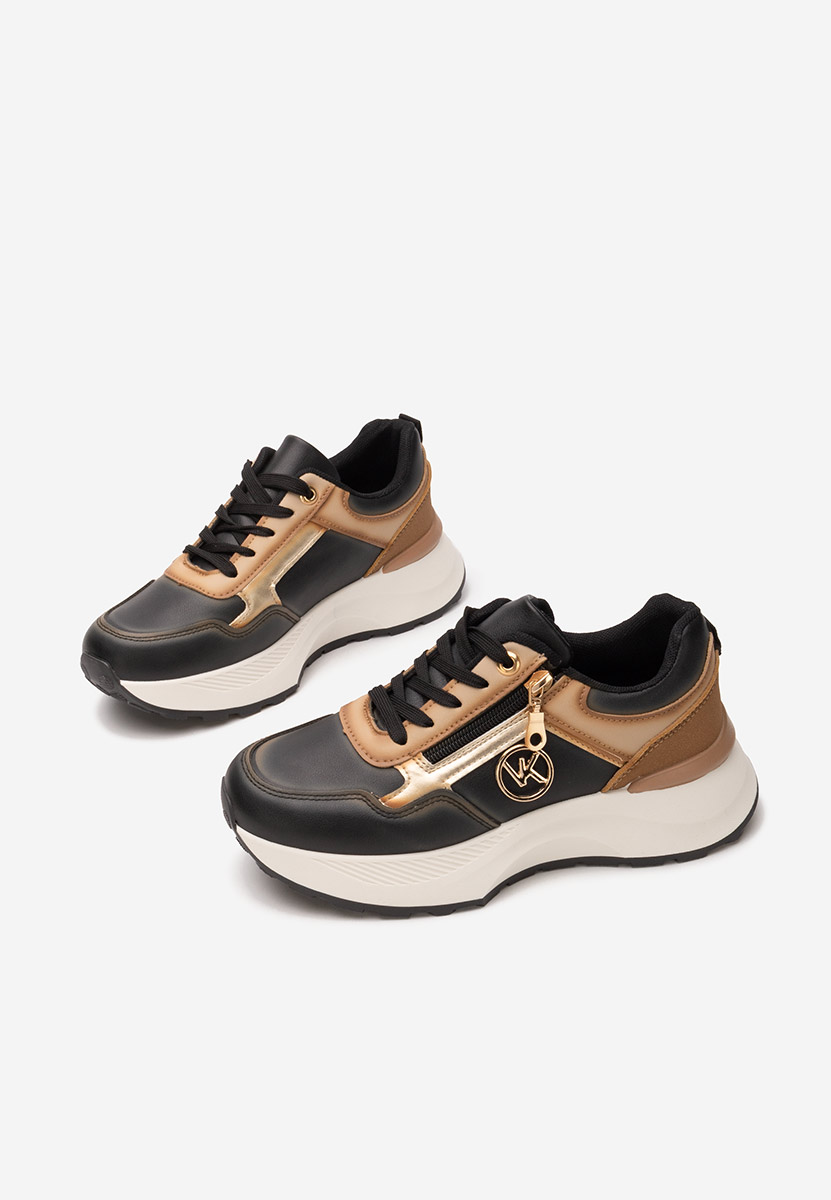 Czarne sneakersy na platformie Viktoria