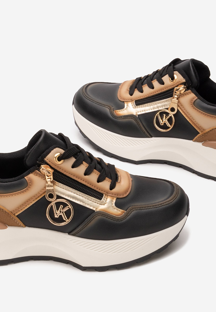 Czarne sneakersy na platformie Viktoria