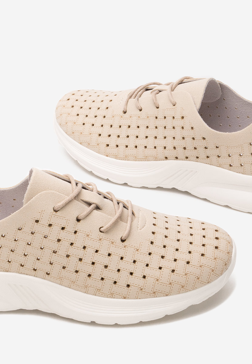 Beżowe sneakersy damskie Clarence