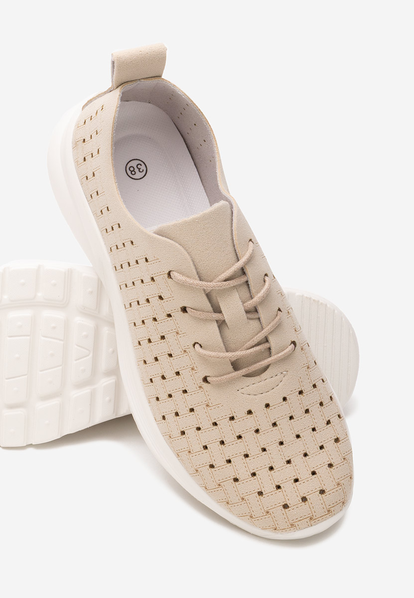 Beżowe sneakersy damskie Clarence