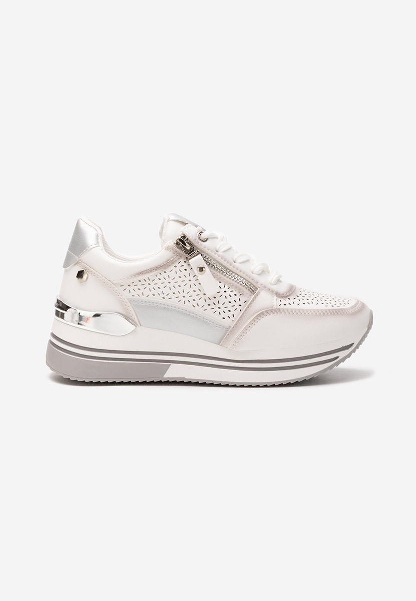 Białe sneakersy na platformie Reita