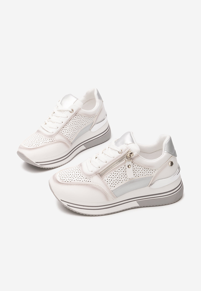Białe sneakersy na platformie Reita