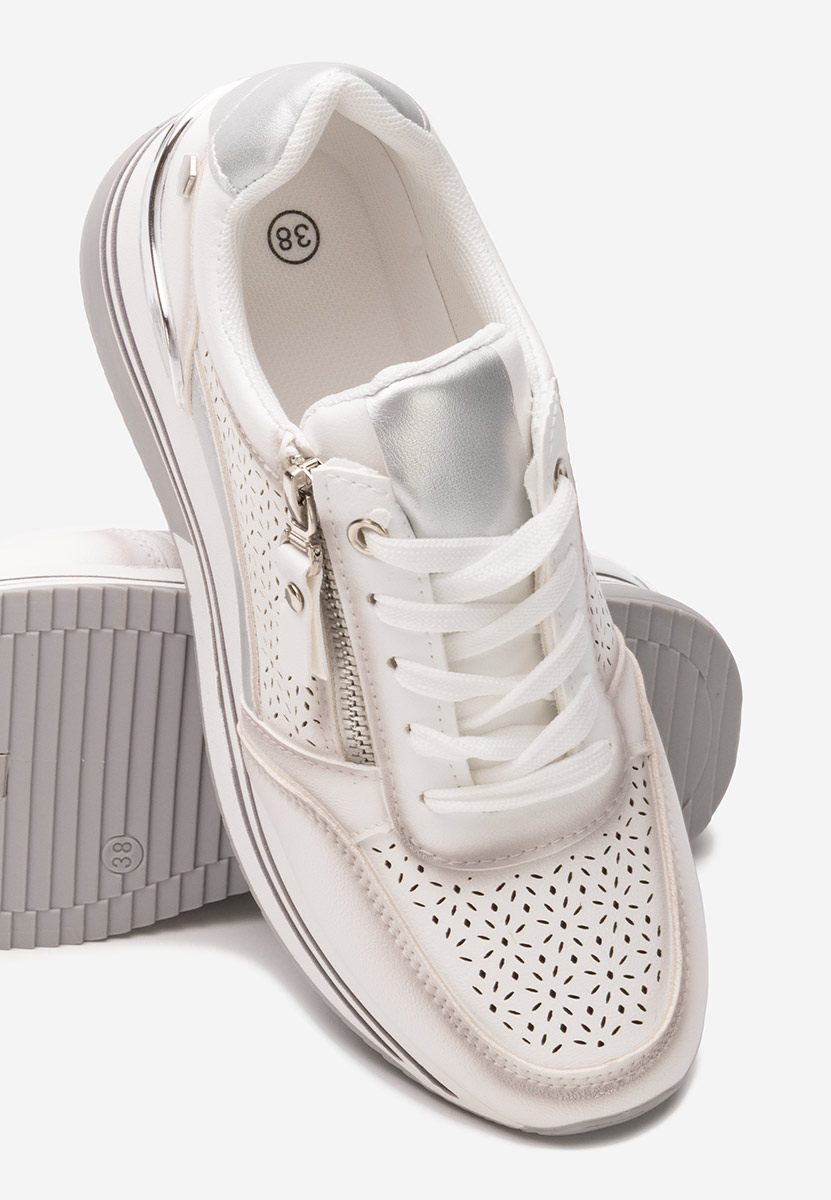 Białe sneakersy na platformie Reita